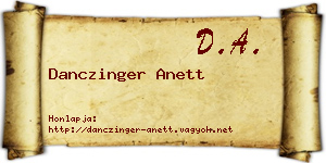 Danczinger Anett névjegykártya